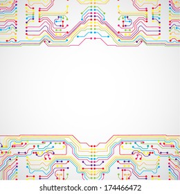 Background with circuit board texture. EPS10 vector