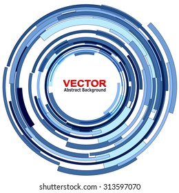 Background with circular abstract lens design, vector illustration.