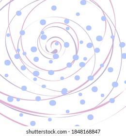 Background with circular blue splashes. Modern and abstract background for postcards, design, decoration, fabric.