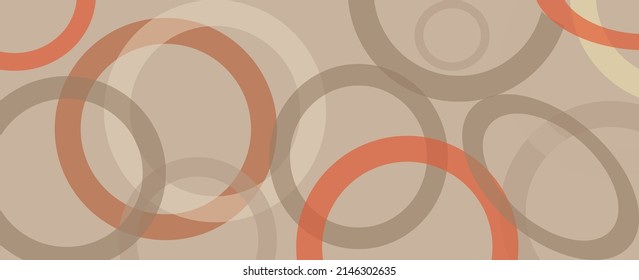 Fondo con formas circulares y otras formas geométricas para la portada de un sitio web. Ilustración vectorial para el diseño de banner de papel pintado o página de aterrizaje en colores de moda.