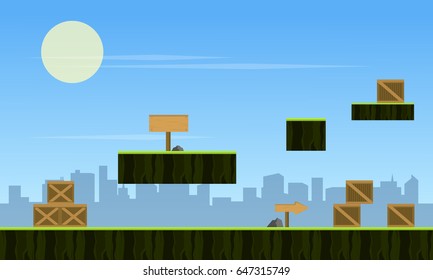 Background city scenery for game