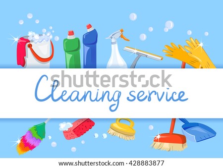 Background Cleaning Elements Vector Illustration Stock Vector (Royalty ...