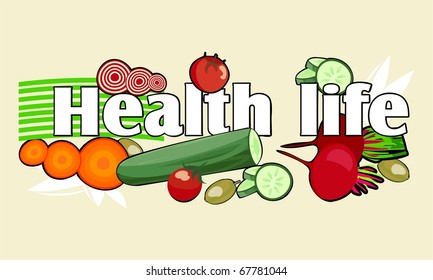 Background with clear organic vegetables