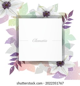 fondo de la ilustración de flor clematis