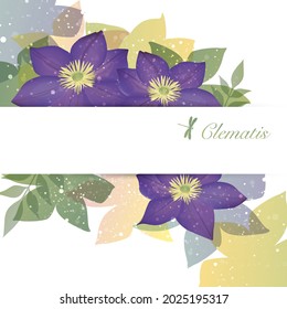 background of  the clematis flower illustration