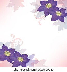 background of  the clematis flower illustration