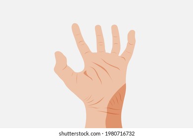 Background of Close up Crinkled finger