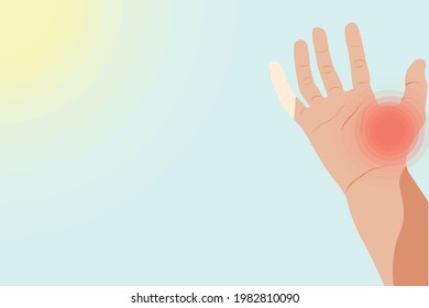 Background of Close up Paw pain