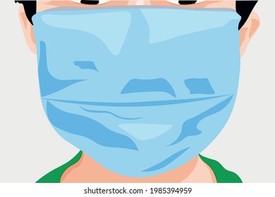 Background of Close up Wear a mask to prevent germs