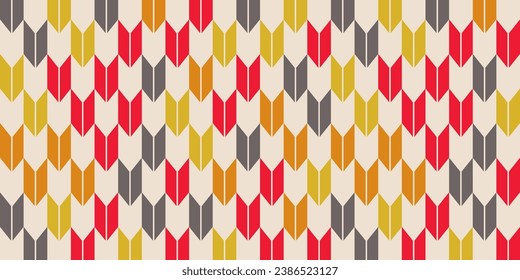 Background of the cloth with arrow-feather pattern. Vector illustration.