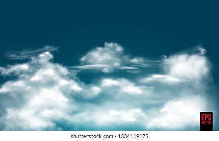 Background with clouds on blue sky. Blue Sky vector - Vector