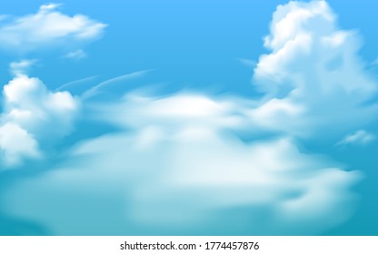 Background with clouds on blue sky. Blue Sky vector
