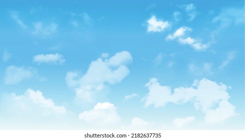 Fondo con nubes en el cielo azul. vector cielo azul