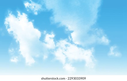 Background with clouds on blue sky. Blue Sky vector