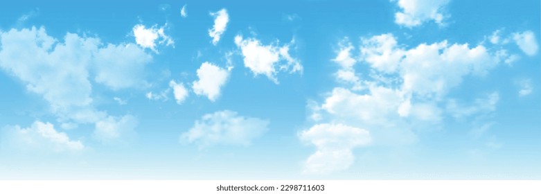 Background with clouds on blue sky. Blue Sky vector