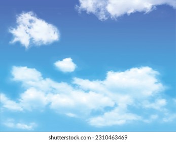 Background with clouds on blue sky. Blue Sky vector