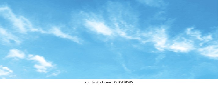 Background with clouds on blue sky. Blue Sky vector