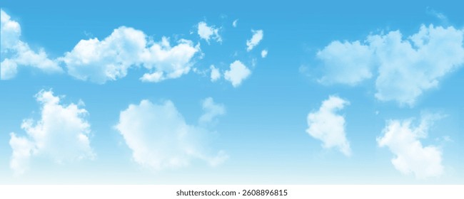 Background with clouds on blue sky. Blue Sky vector