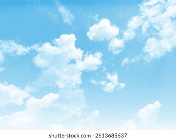 Background with clouds on blue sky. Blue Sky vector