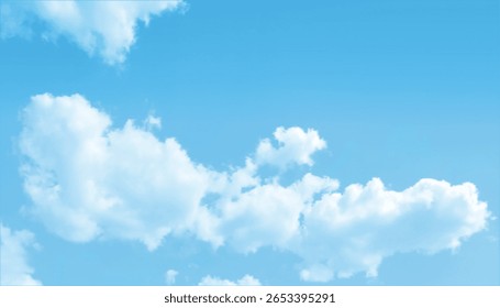 Background with clouds on blue sky. Blue Sky vector