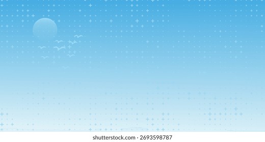 Fondo con nubes en el cielo azul. Vector de fondo
