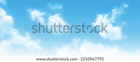 Background with clouds on blue sky. Blue Sky vector