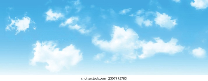 Background with clouds on blue sky.Blue Sky with Transparent clouds Vectors