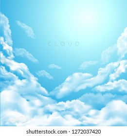 background with clouds on color full sky