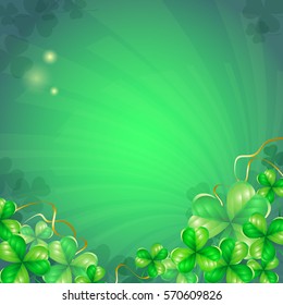 Background with clover leaves