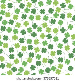 Background with clover. The pattern for St. Patrick's Day. Floral background.