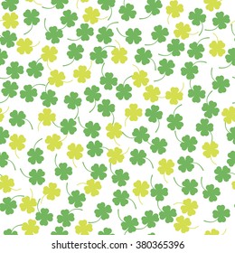 Background with clover. The pattern for St. Patrick's Day. Floral background.