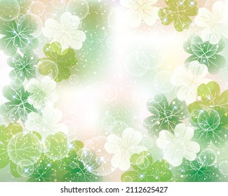 background of clover silhouette illustration