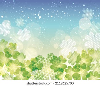 background of clover silhouette illustration