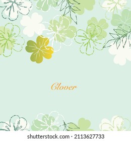background of clover silhouette illustration