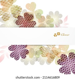 background of clover silhouette illustration