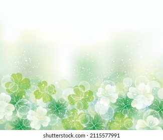 Background Of Clover Silhouette Illustration