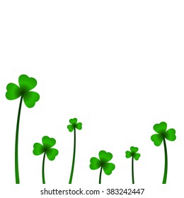 Background with clover in vector. Saint Patrick's Day background.