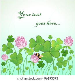 Background with clovers, EPS10