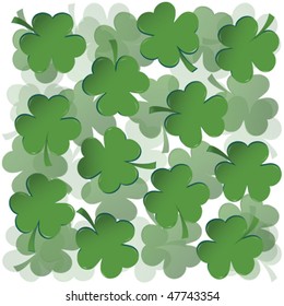 Background with clovers for St. Patrick's day