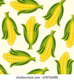 Background from cob of the corn.Vector illustration