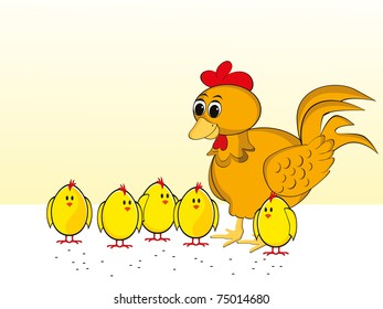 fondo con gallo, colección de pollos bonitos