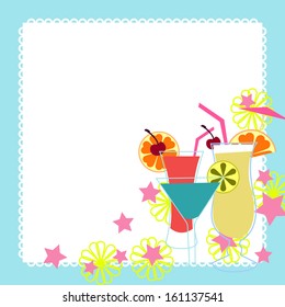 Background with coctails