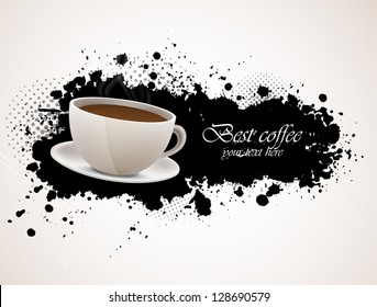 Background with coffee cup