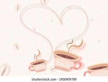 El fondo de la taza de café y las líneas de corte en el fondo.