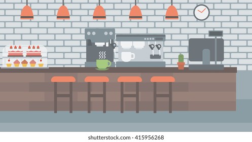 Background Of Coffee House.