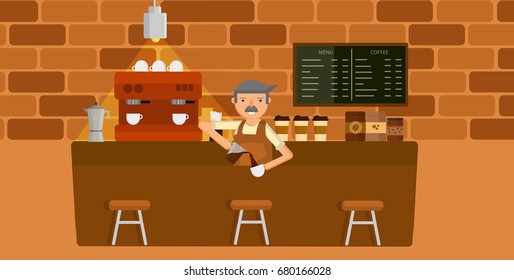 background coffee shop  vector graphic or illustration
