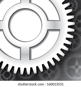 Background with cogwheels