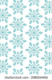background of cold symbols, pattern with repetition din seams of snowflakes, referring to the cold or Christmas