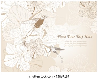 background with colibri birds