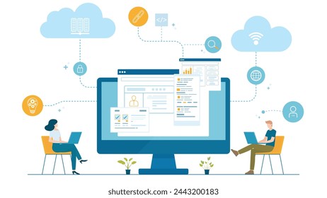 Los antecedentes del trabajo colaborativo en plataformas digitales que conectan a los usuarios y la tecnología de computación en la nube, incluyendo el almacenamiento y el uso compartido de datos.